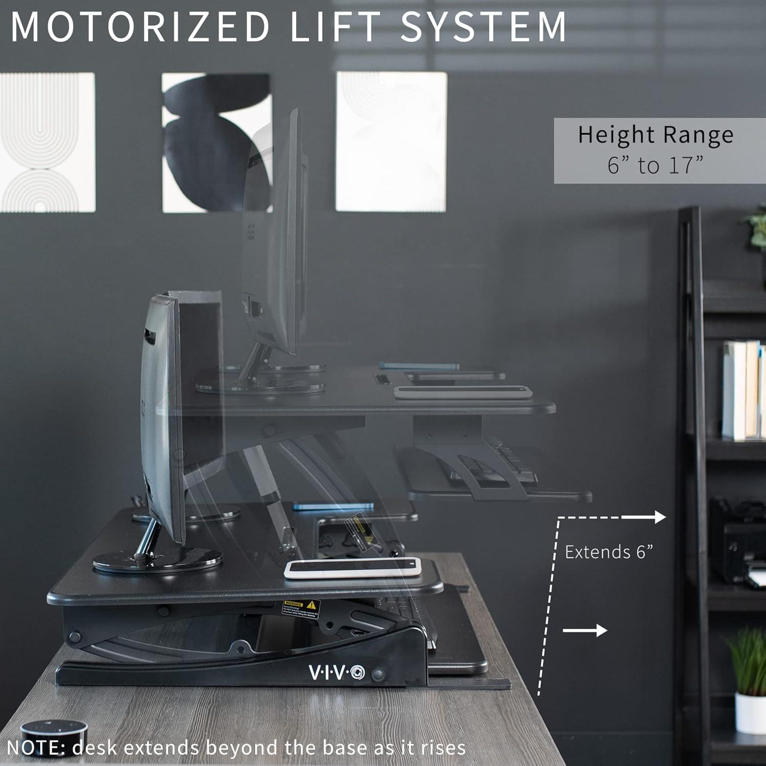 VIVO 36" Electric Standing Desk Converter (DESK-V000VE)