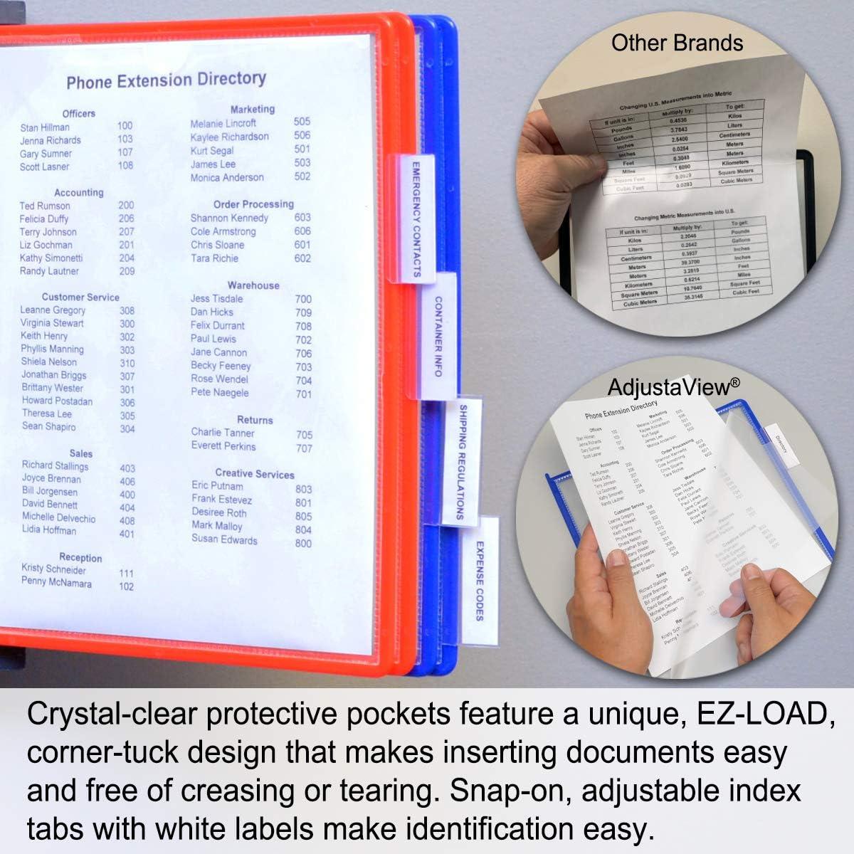Ultimate Office AdjustaView™ 10-Pocket Wall Reference Organizer with Easy-Load Pockets and Mounting Screws