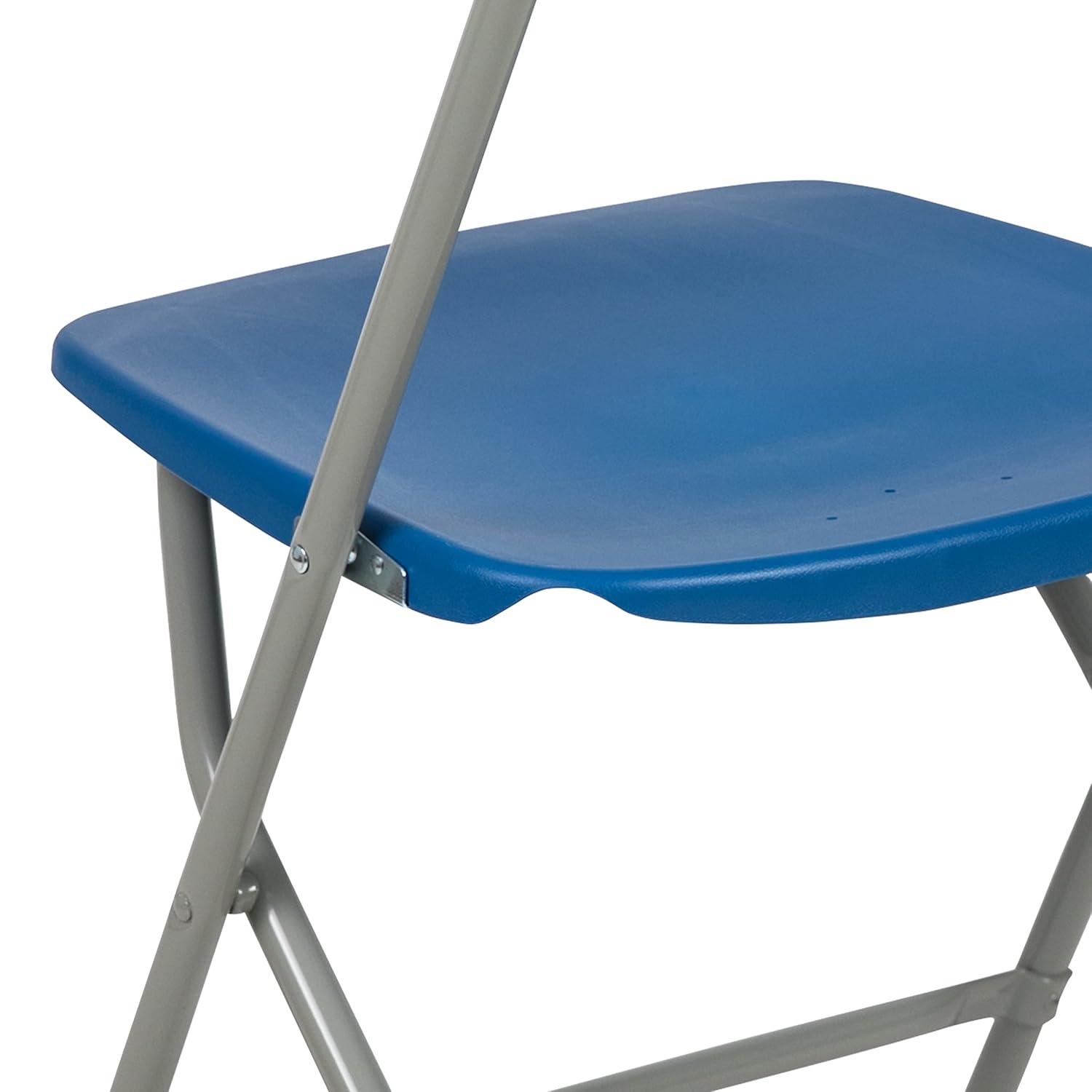 Flash Furniture Hercules™ Series Plastic Folding Chair Blue - 4 Pack 650LB Weight Capacity Comfortable Event Chair-Lightweight Folding Chair