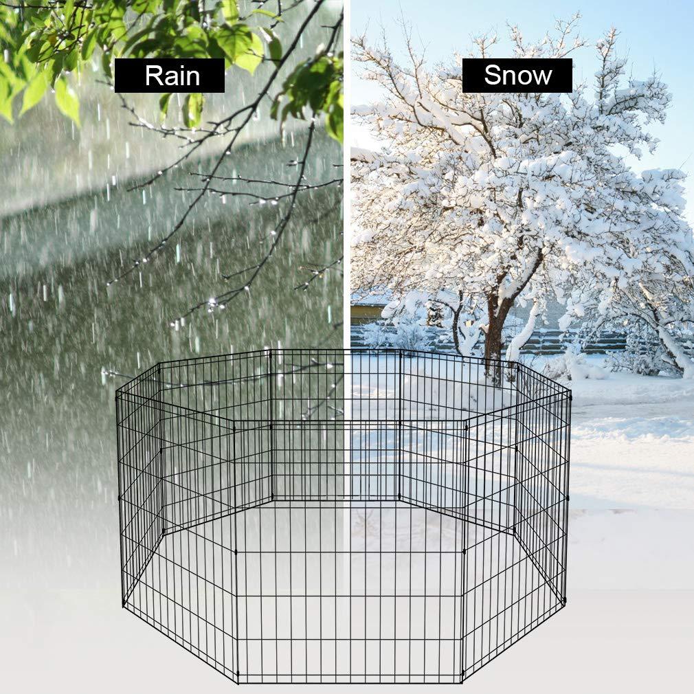 BestPet Puppy Pet Playpen 8 Panel Indoor Outdoor Metal Protable Folding Animal Exercise Dog Fence