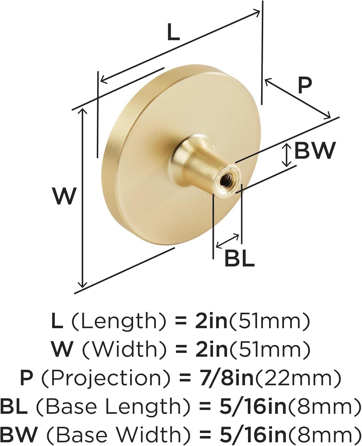 Oversized Accents 2" Diameter Circle Knob Multipack