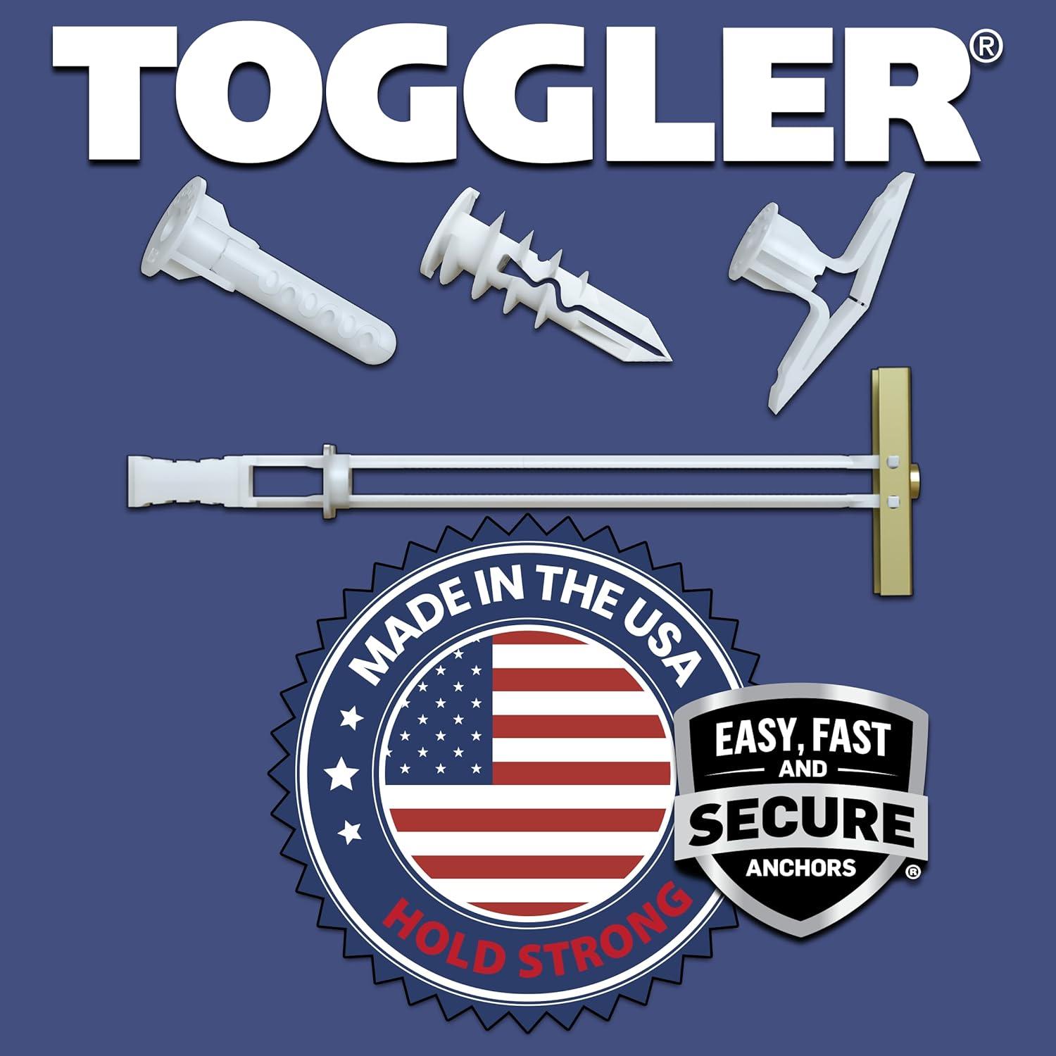 Toggler 3/16" Heavy-Duty Polypropylene Concrete and Drywall Anchors