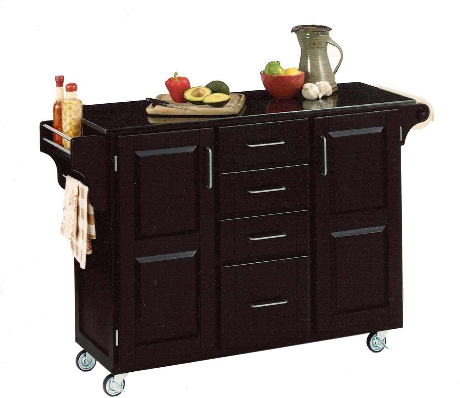 Homestyles Create-a-Cart Wood Rolling Kitchen Cart in Off White