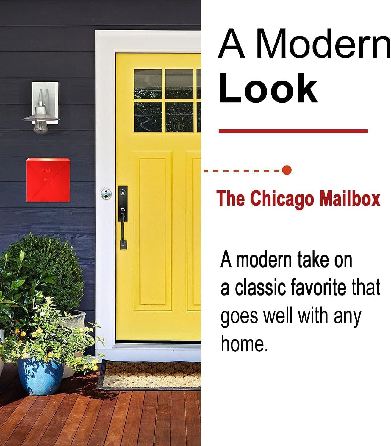 Chicago Industrial Style Wall Mounted Mailbox