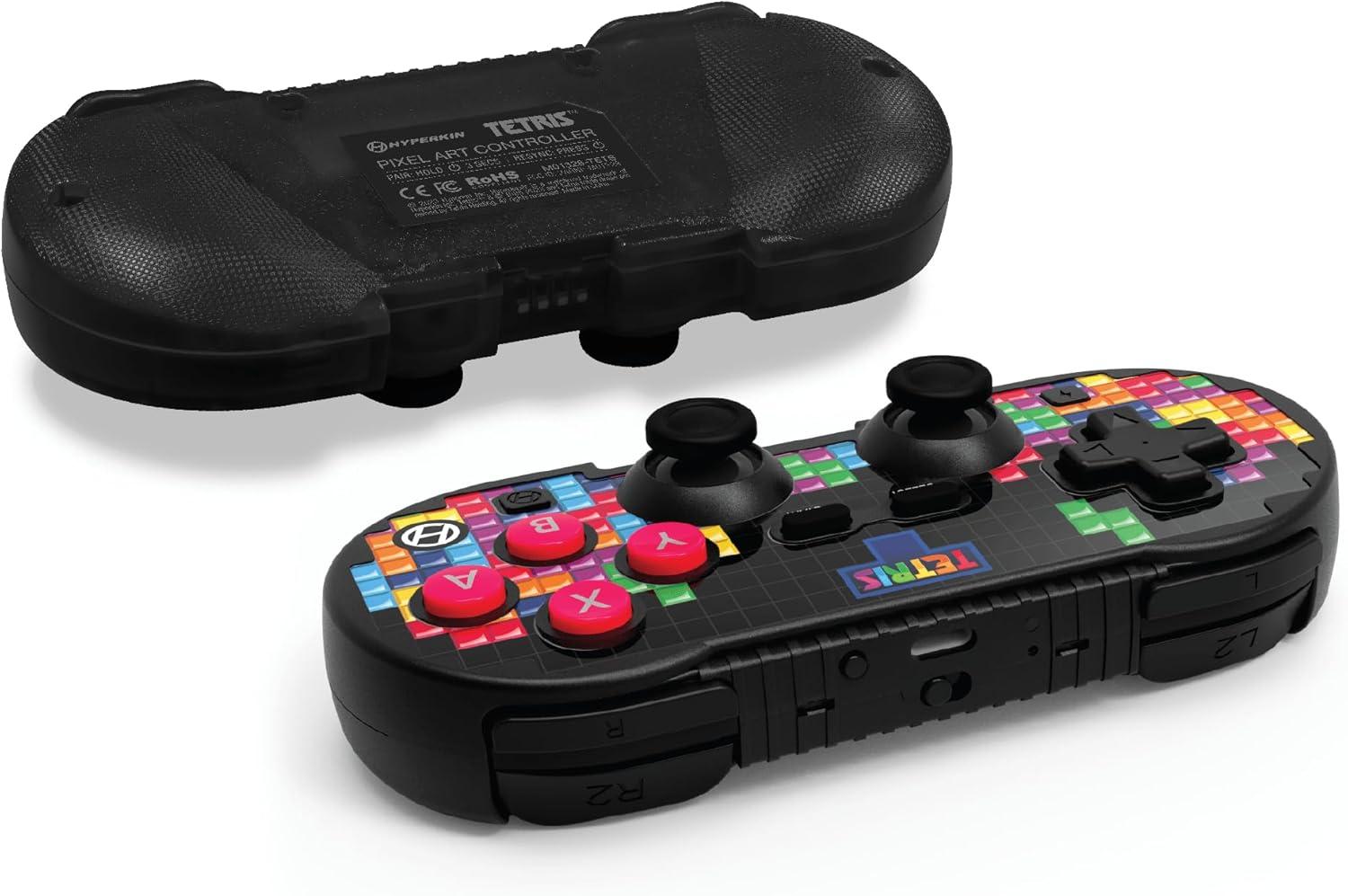 Hyperkin Limited Edition Pixel Art Bluetooth Controller Official Tetris™ Edition - Officially Licensed - For Nintendo Switch®, PC, Mac®, Android®, iOS® (Tetrimino Stack)