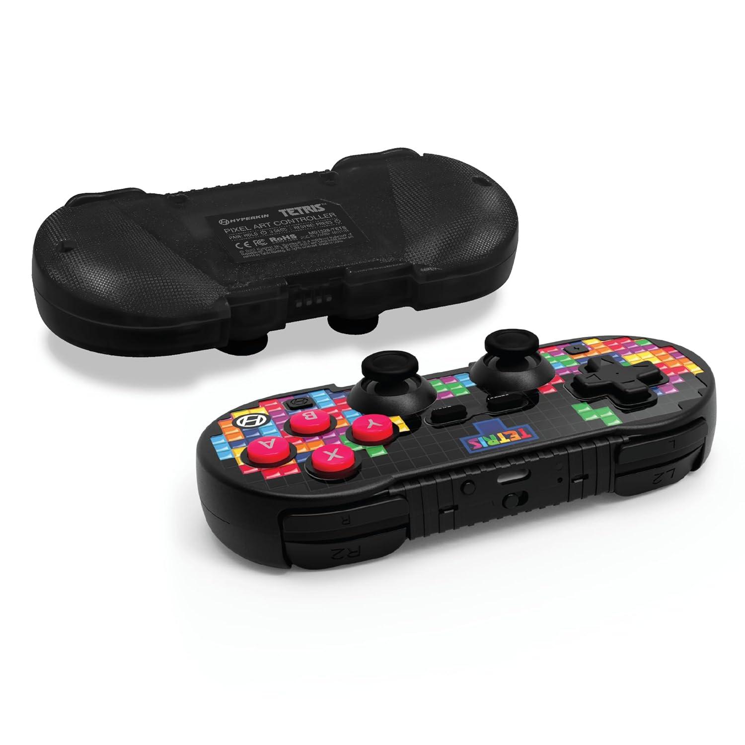 Hyperkin Limited Edition Pixel Art Bluetooth Controller Official Tetris™ Edition - Officially Licensed - For Nintendo Switch®, PC, Mac®, Android®, iOS® (Tetrimino Stack)