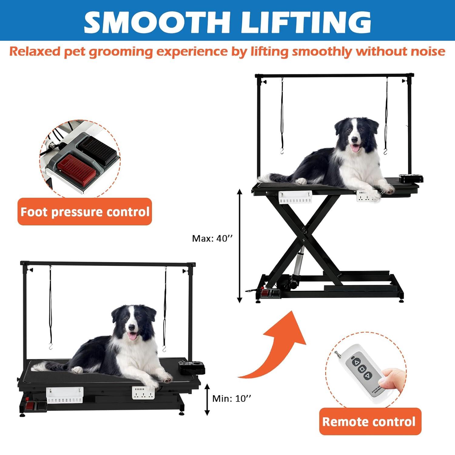 babevy 50'' Electric Dog Grooming Table, Heavy Duty, Height Adjustable Pet Grooming Table | Wayfair