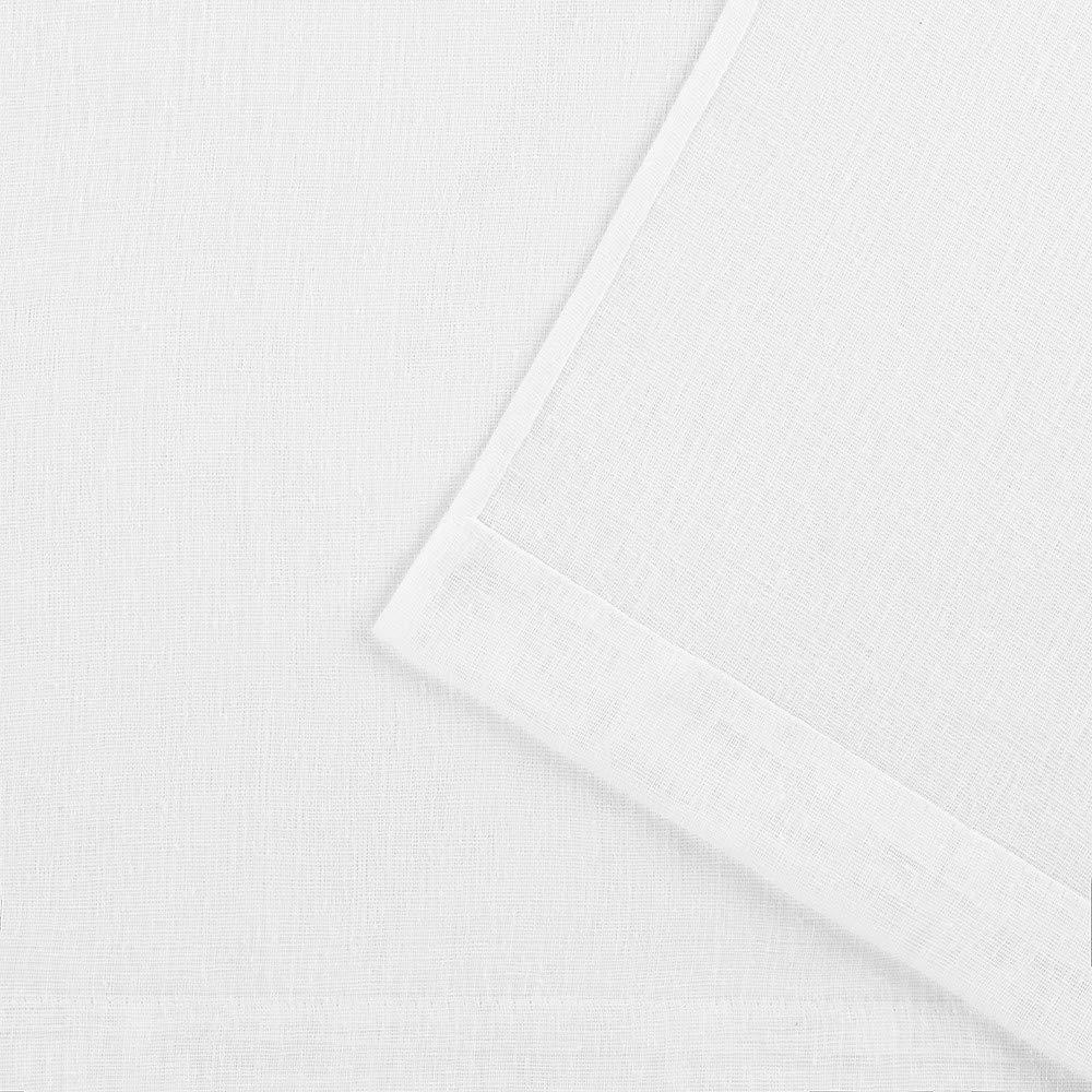 Set of 2 (96"x50") Belgian Pinch Pleats Sheer Window Curtain Panel White - Exclusive Home