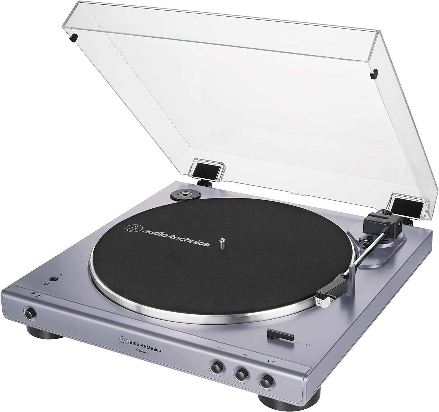 Audio-Technica AT-LP60XBT Fully Automatic Bluetooth Belt-Drive Stereo Turntable, Lilac (Limited Edition)