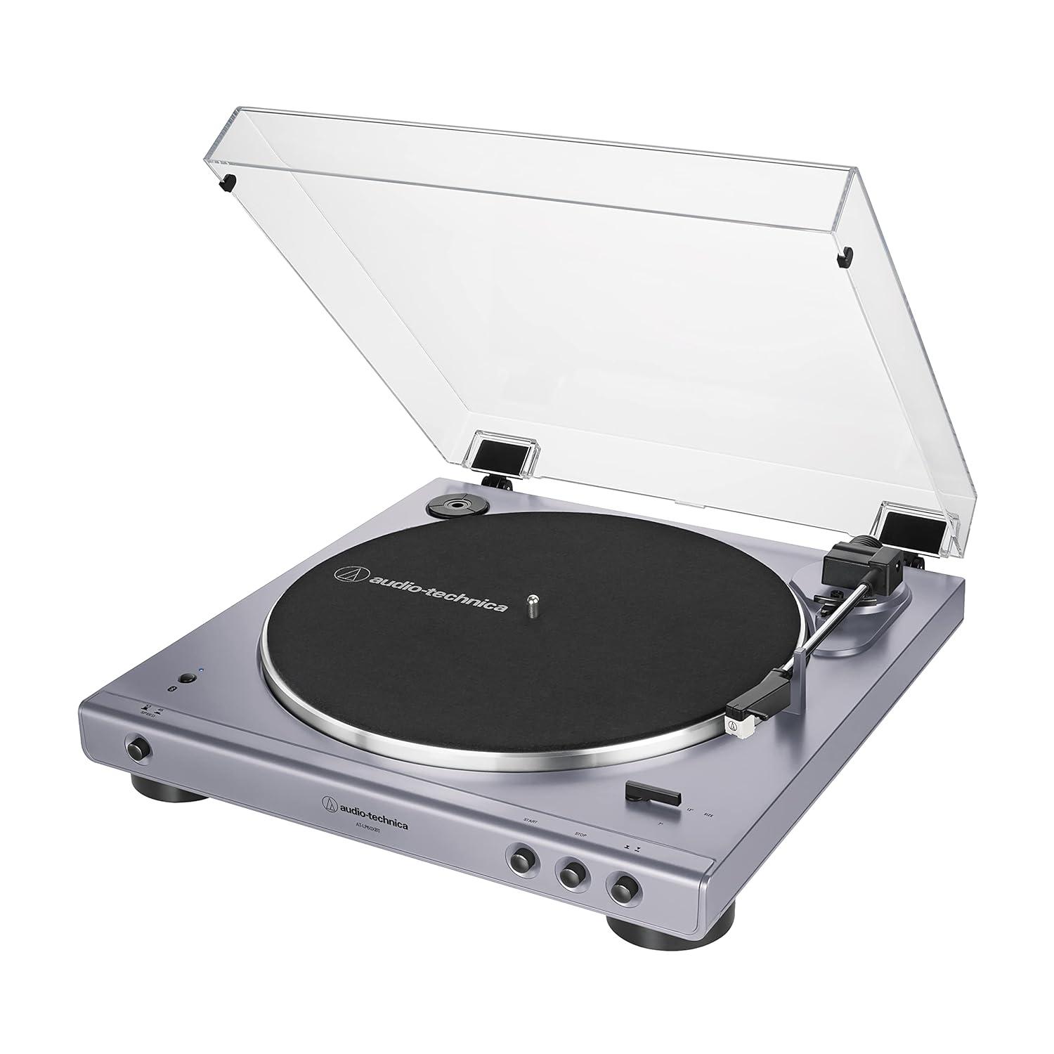 Audio-Technica AT-LP60XBT Fully Automatic Bluetooth Belt-Drive Stereo Turntable, Lilac (Limited Edition)
