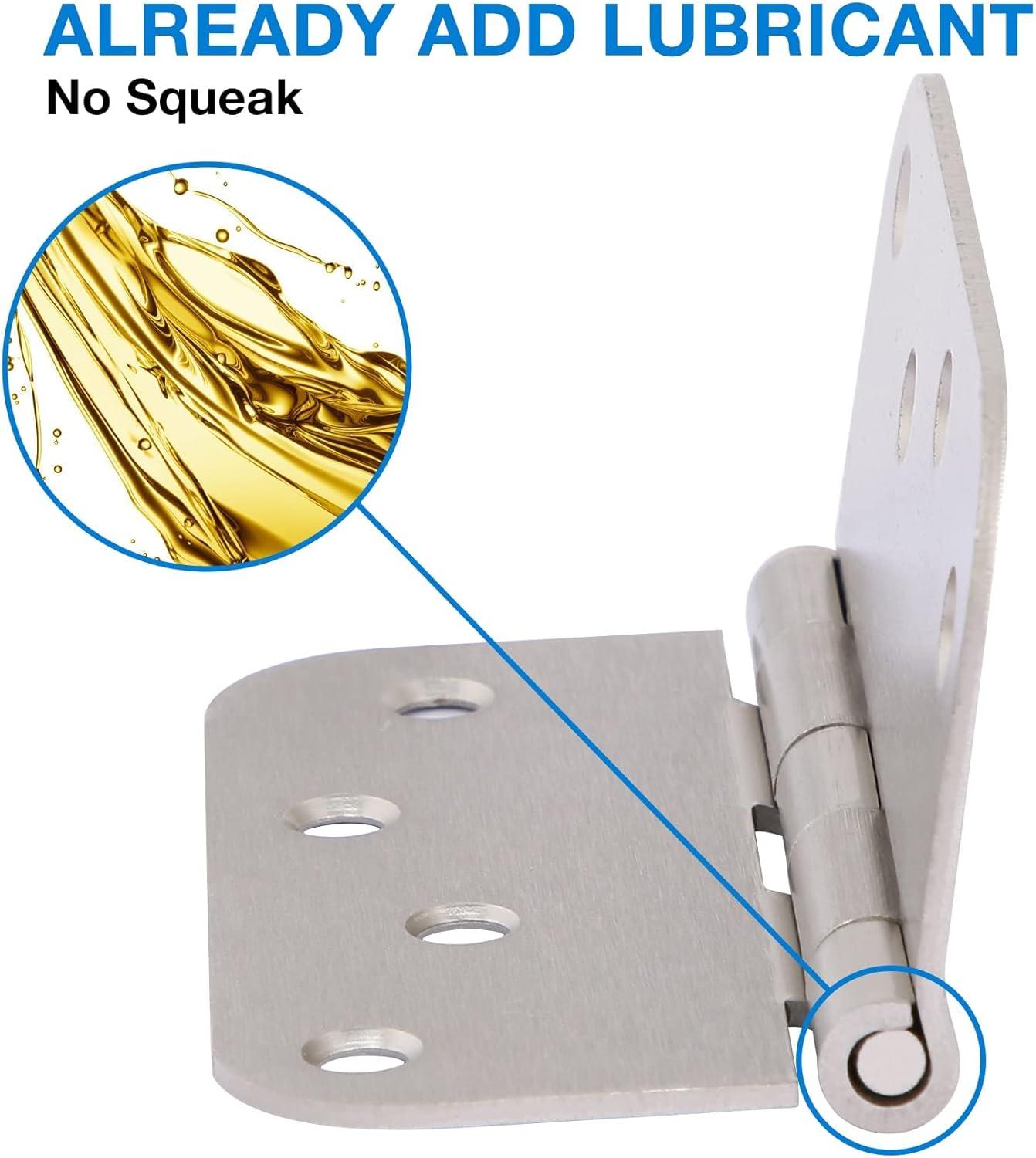 Design House Door Hinge 4-Inch, 5/8-inch Radius, 3-Pack (Set of 3)