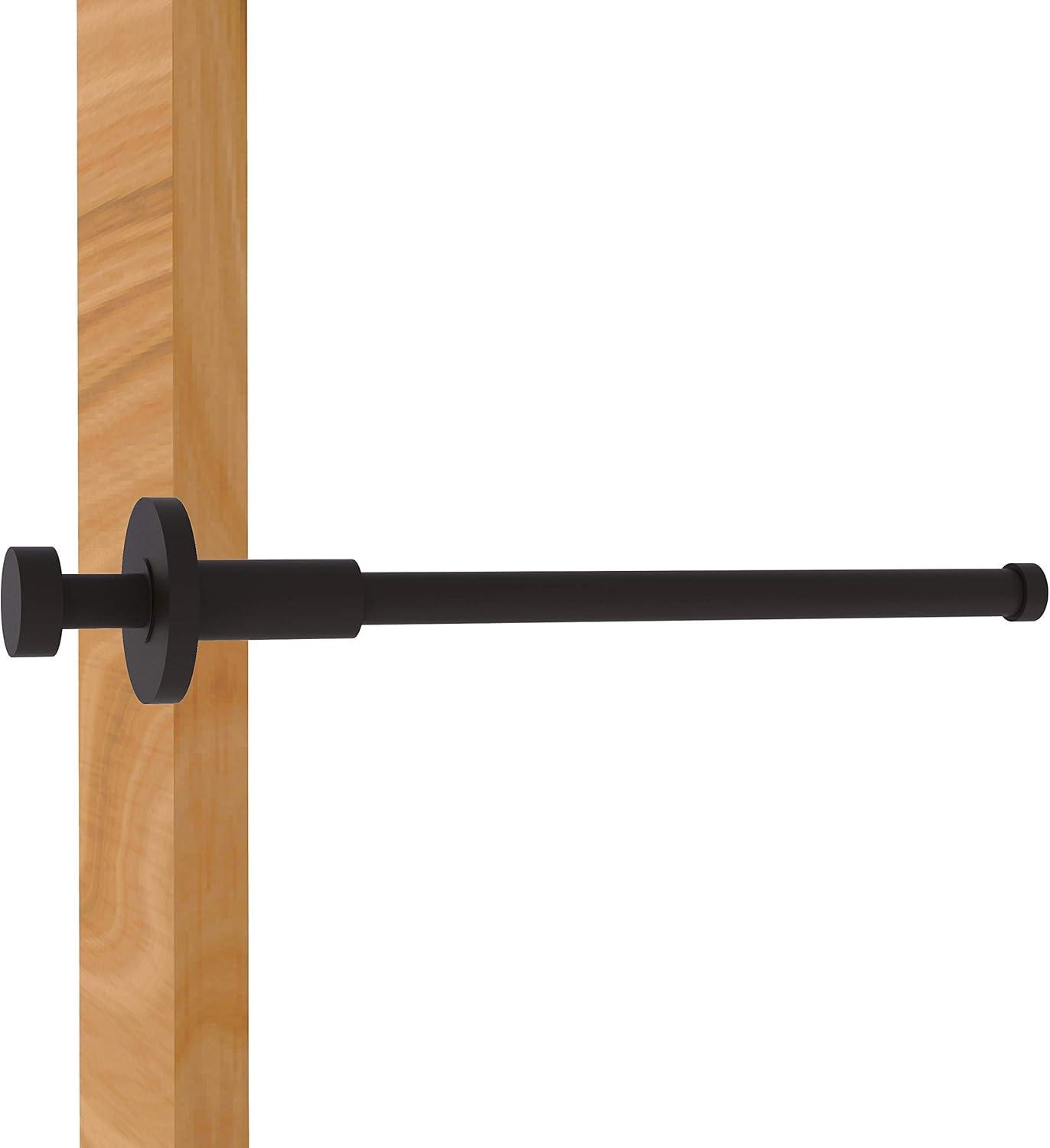 Oil Rubbed Bronze 10-Inch Retractable Pullout Garment Rod