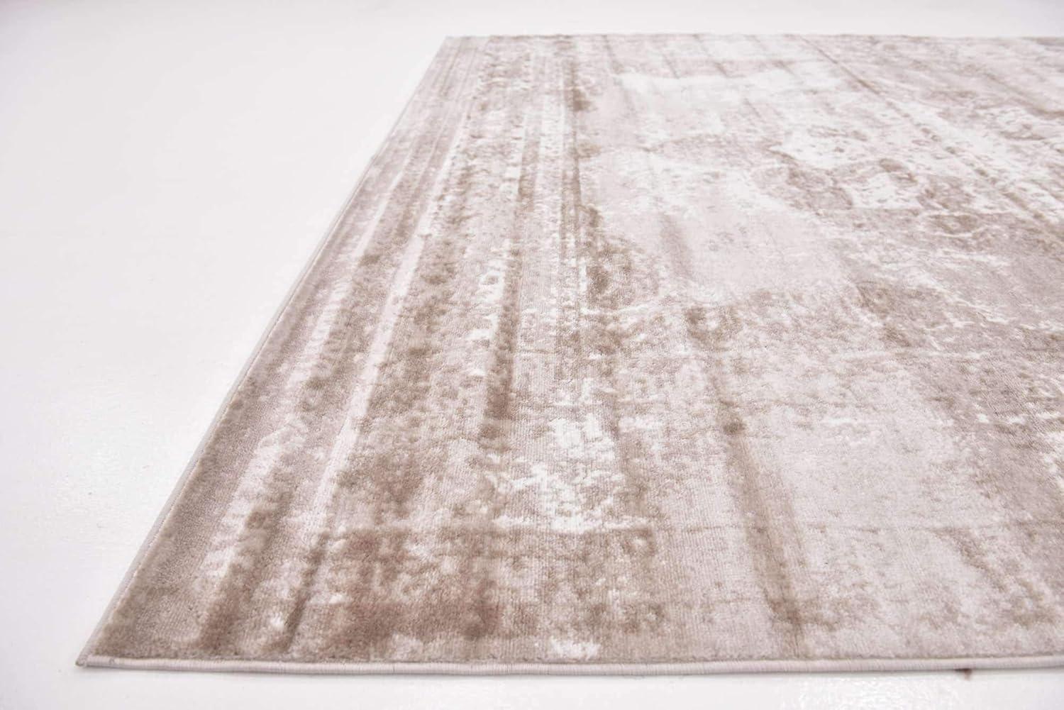 Unique Loom 8' 0 x 8' 0 Sofia Salle Garnier Beige Area Rug