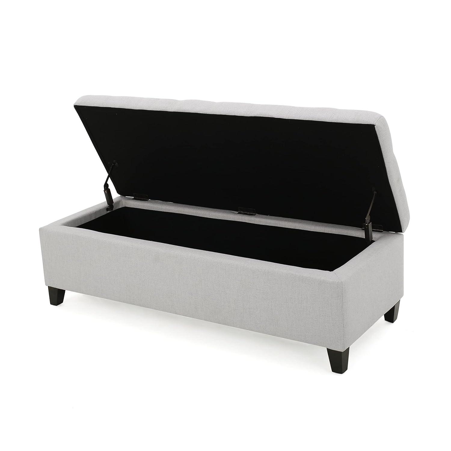 Mission Storage Ottoman - Light Gray - Christopher Knight Home
