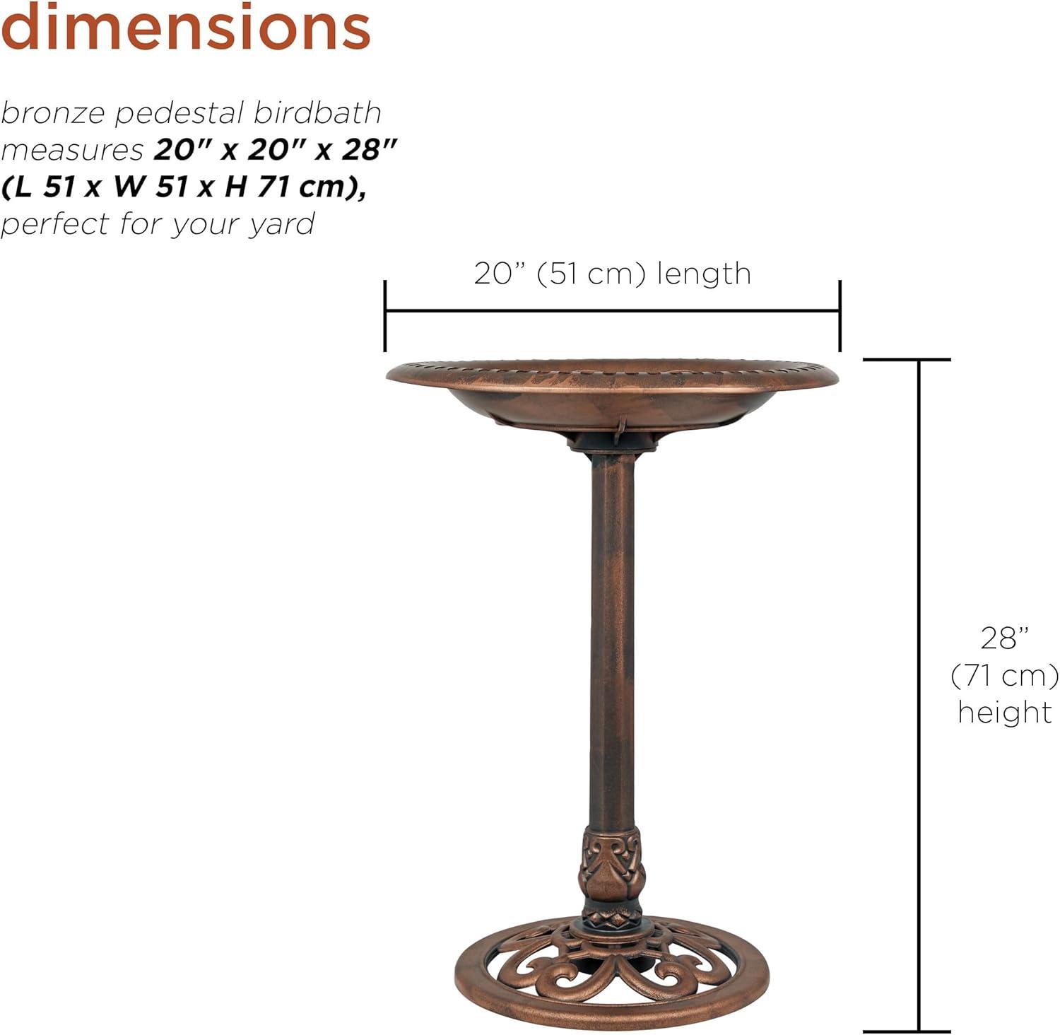 Alpine Pedestal Birdbath with Scrollwork Base and Stakes & Reviews | Wayfair