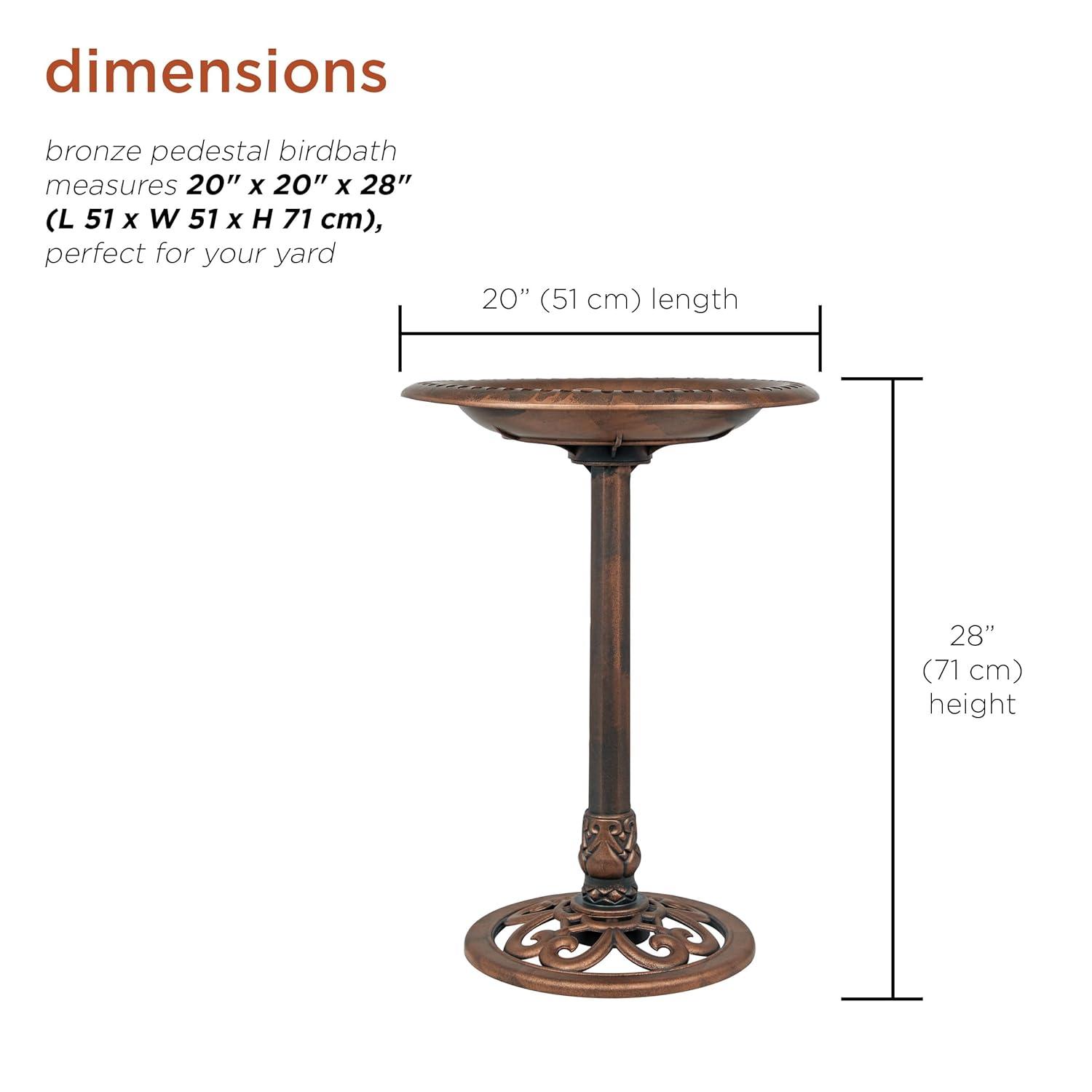 Alpine Pedestal Birdbath with Scrollwork Base and Stakes & Reviews | Wayfair