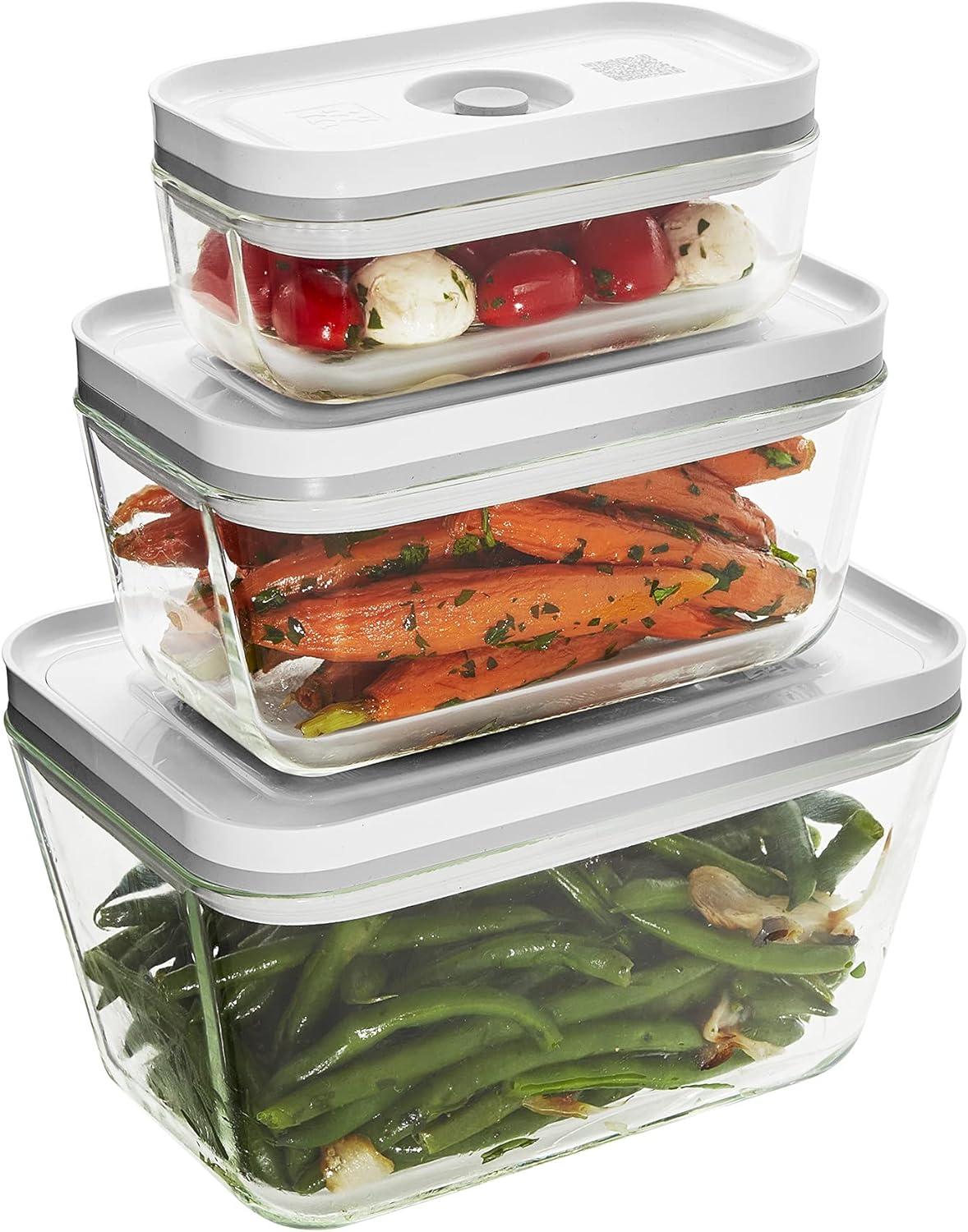 ZWILLING Fresh & Save 3-Piece Glass Food Storage Container, Meal Prep Container- Assorted Sizes