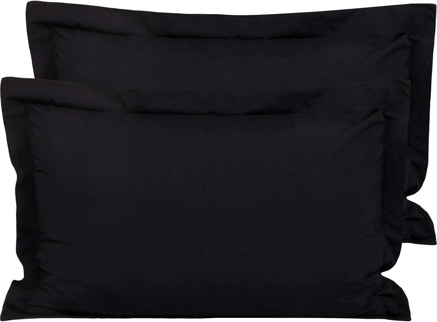 King Black Organic Cotton Hypoallergenic Pillow Shams