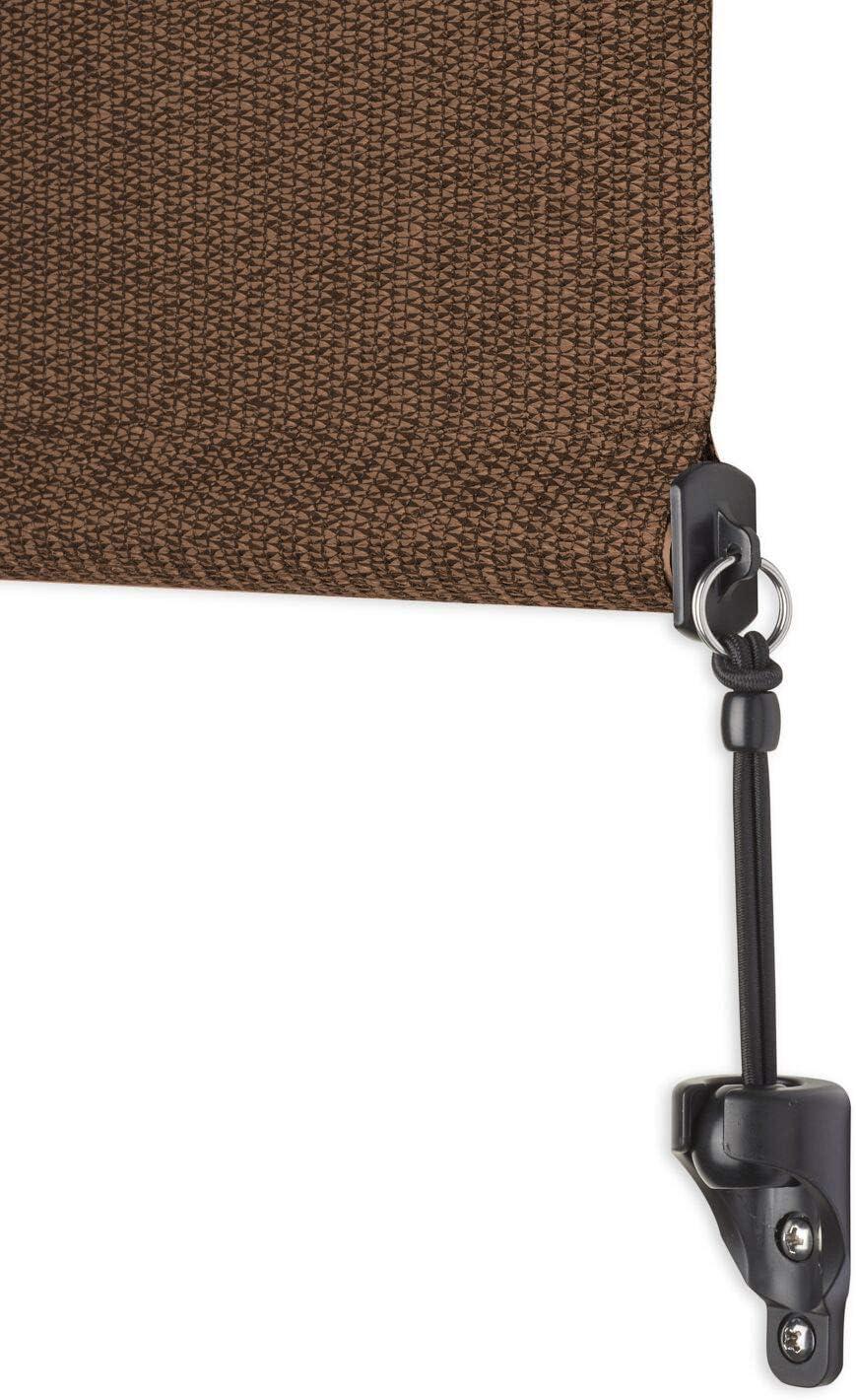 Vicllax Outdoor Patio Crank Sun Blocking Roller Shade Modern Style, Fabric, 4'Wx6'H, Mocha