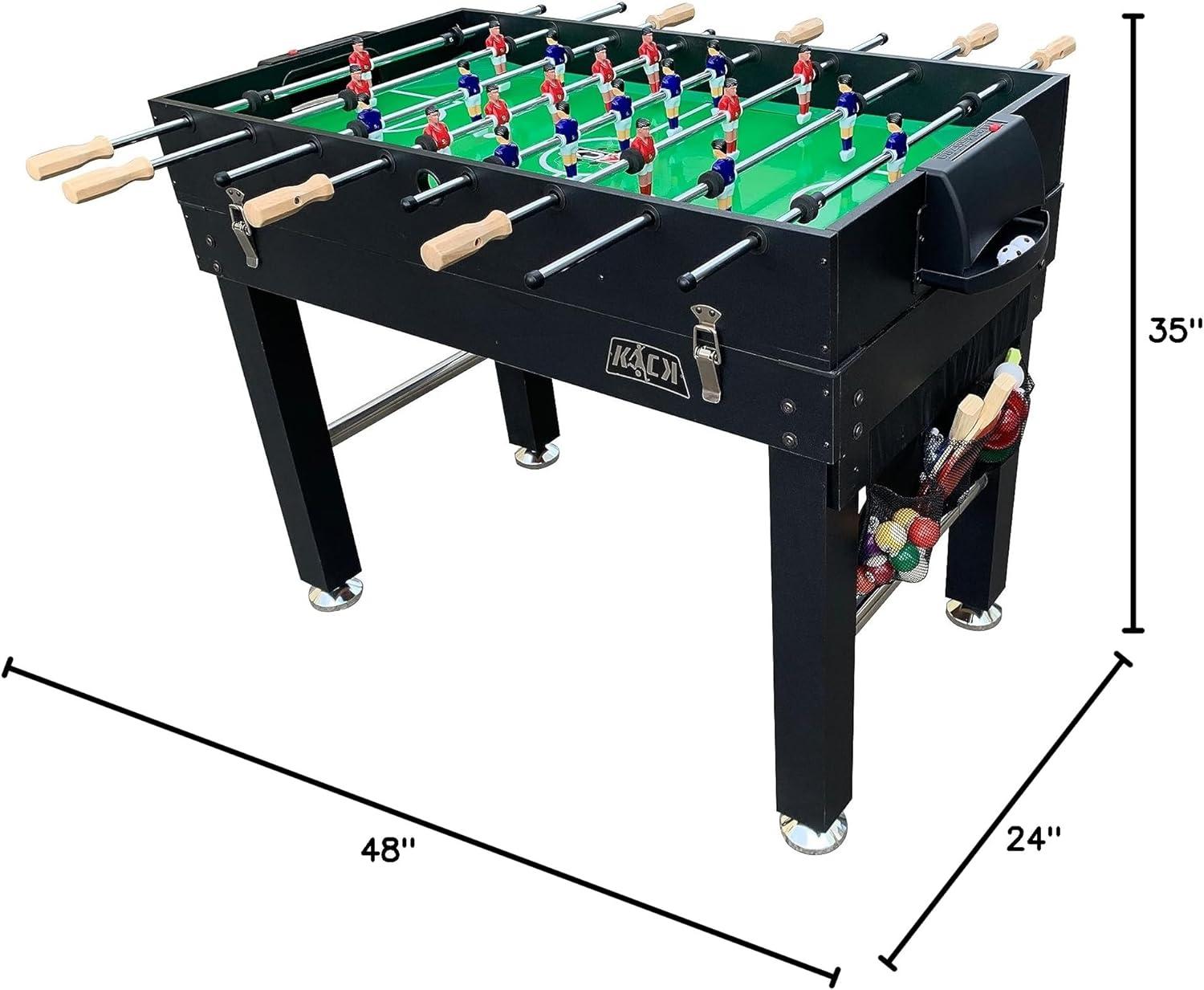 KICK Foosball Tables KICK Quad 48″ 4-in-1 Multi Game Table Combo Arcade Set for Home, Game Room, Friends & Family