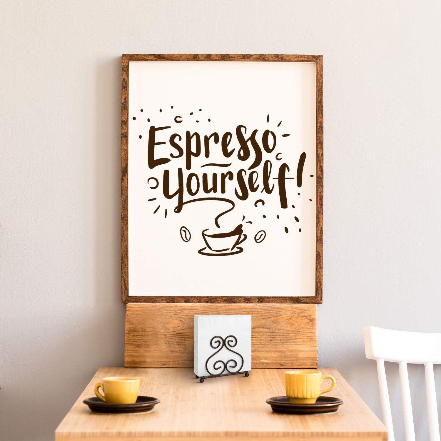 Blue Donuts Scroll Collection Steel Napkin Holder Freestanding Tissue Dispenser Organizer for Kitchen Countertop, Durable, Sturdy, Home Décor - Bronze