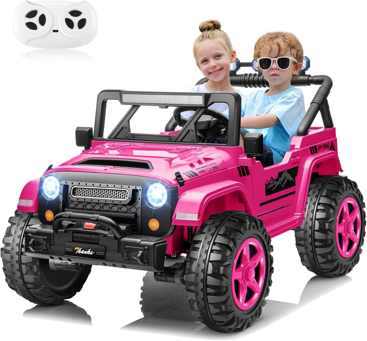 Rose Red 24V 2-Seater SUV Ride-On with Remote Control