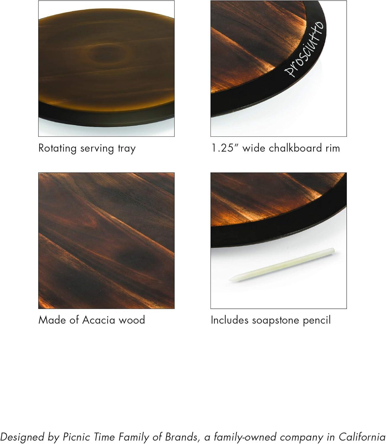 Picnic Time Picnic Time Wood Lazy Susan
