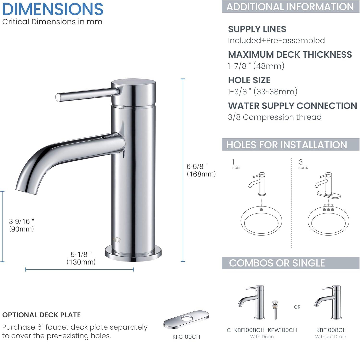 Circular Single-Hole Single-handle Bathroom Faucet
