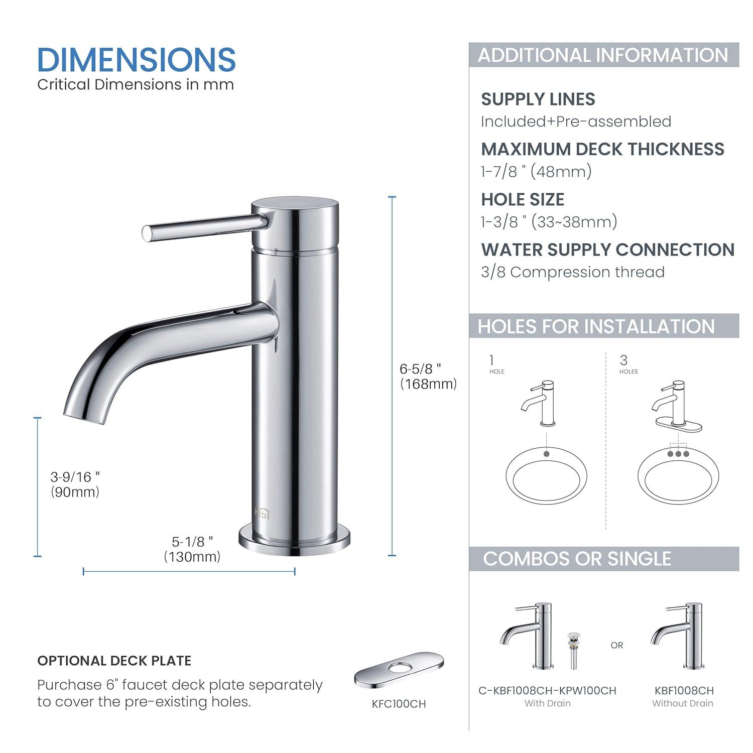 Circular Single-Hole Single-handle Bathroom Faucet