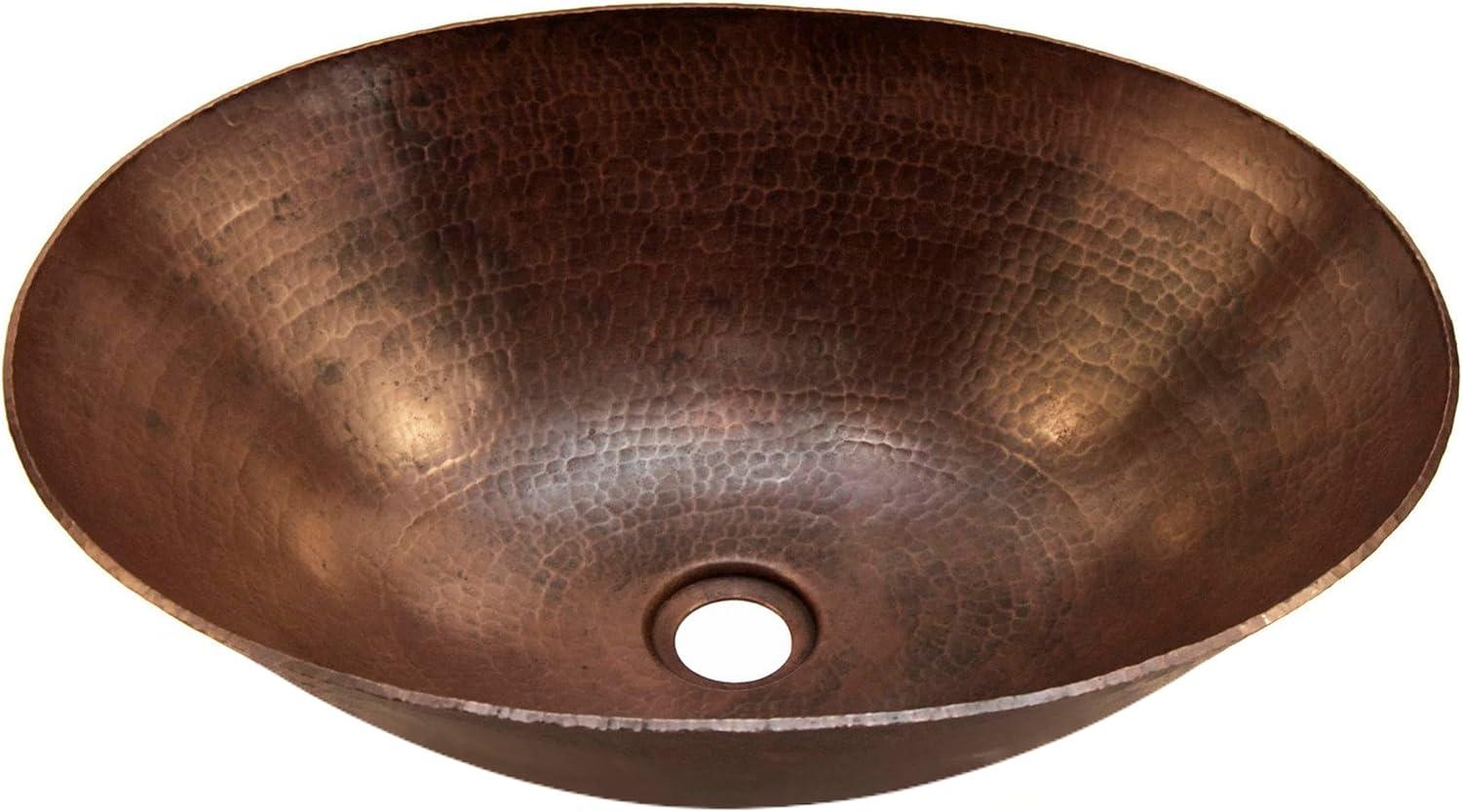 Novatto 14'' Copper Oval Bathroom Sink