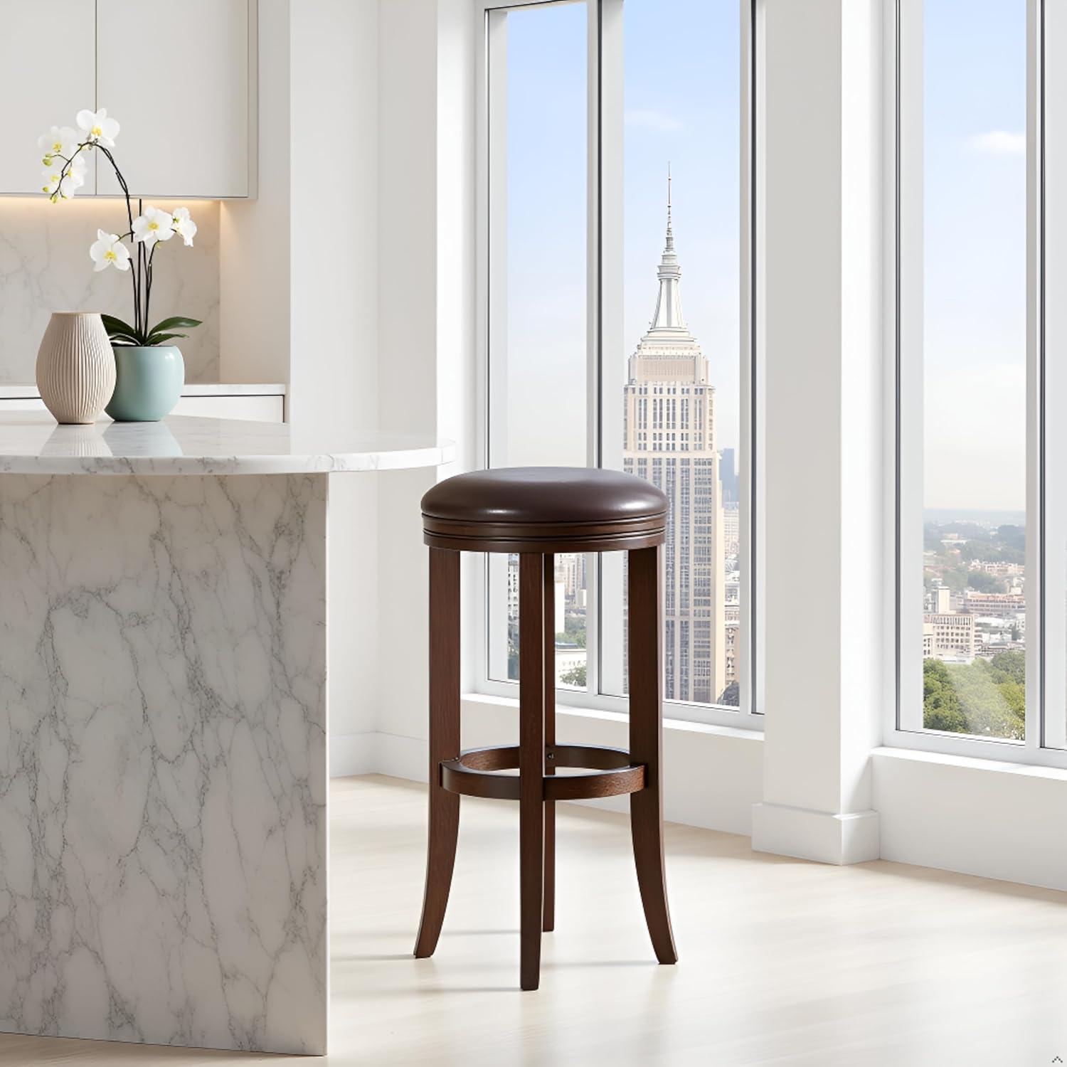 Natick Solid Rubber Wood Counter And Bar Stool