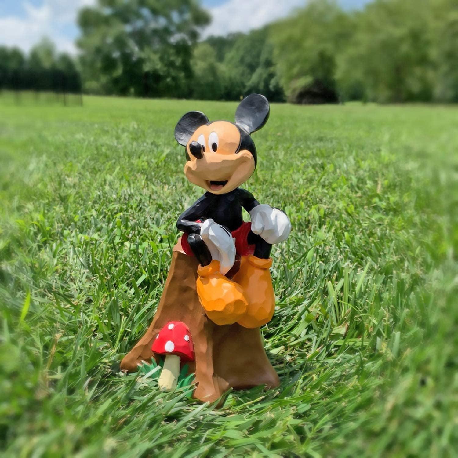 Back Yard Glory Disney Minnie MouseSitting On A Tree Stump Outdoor Garden Statue