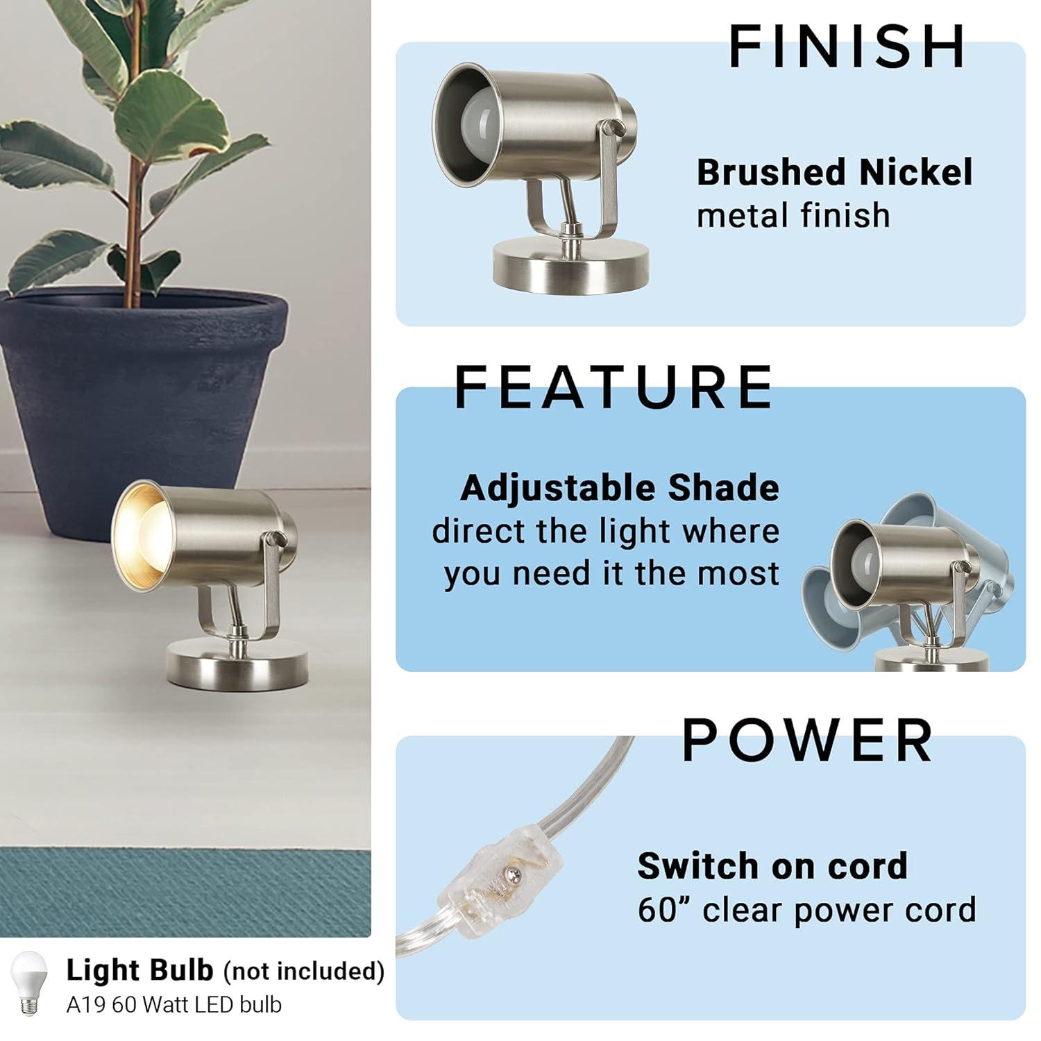 6" Spotlight Desk or Wall Mount Accent Lamp, Pivot Shade, ETL Listed - Cresswell Lighting