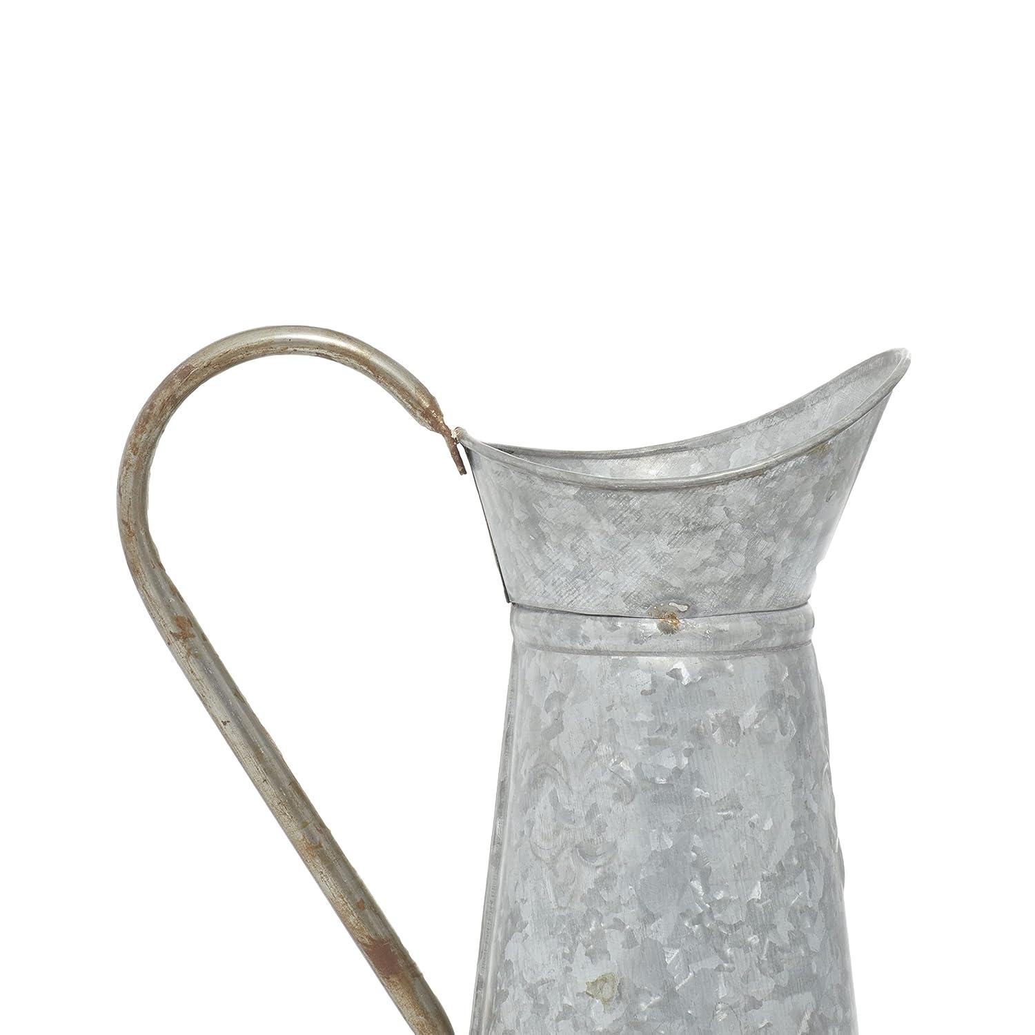 DecMode 10" x 12" Brown Metal Watering Can Planter