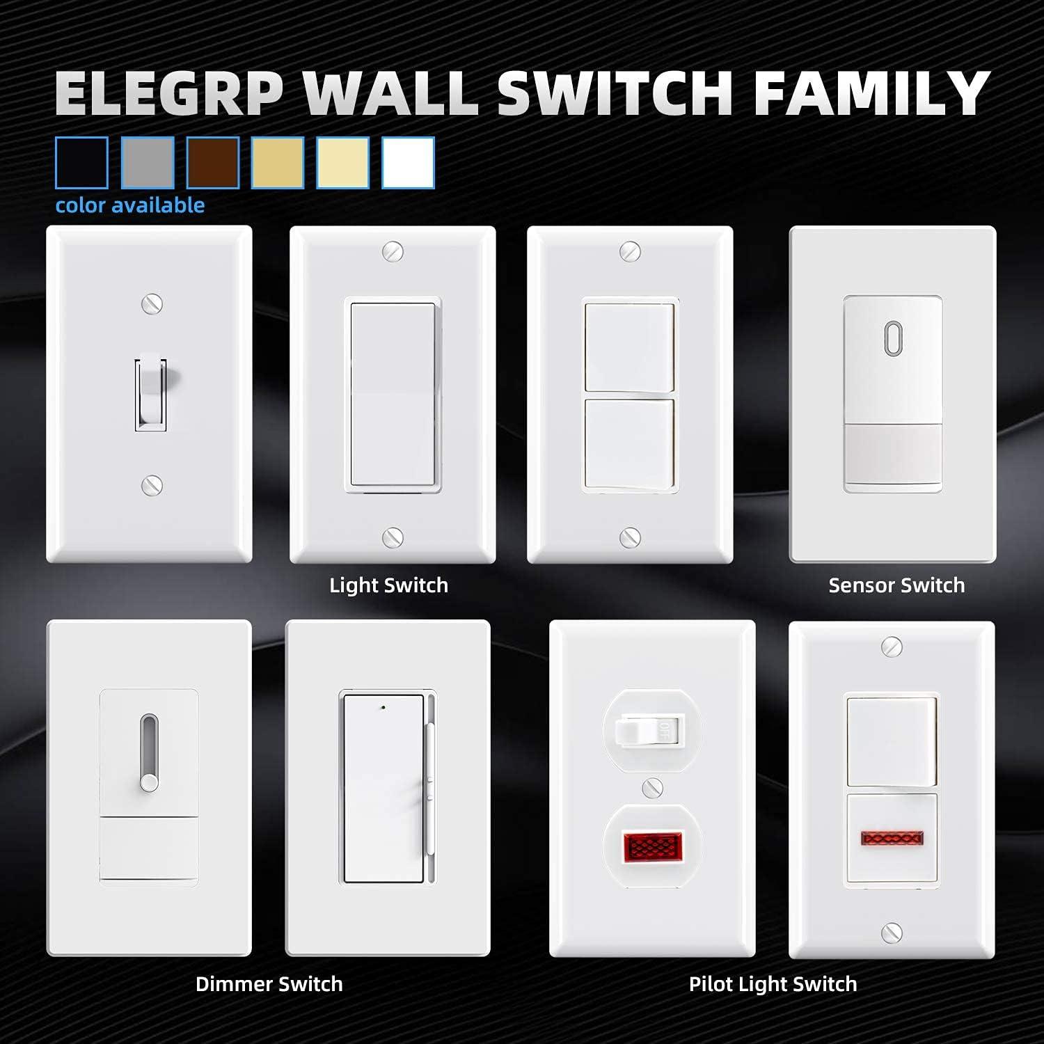 Glossy White 3-Way Toggle Light Switch 15 Amp