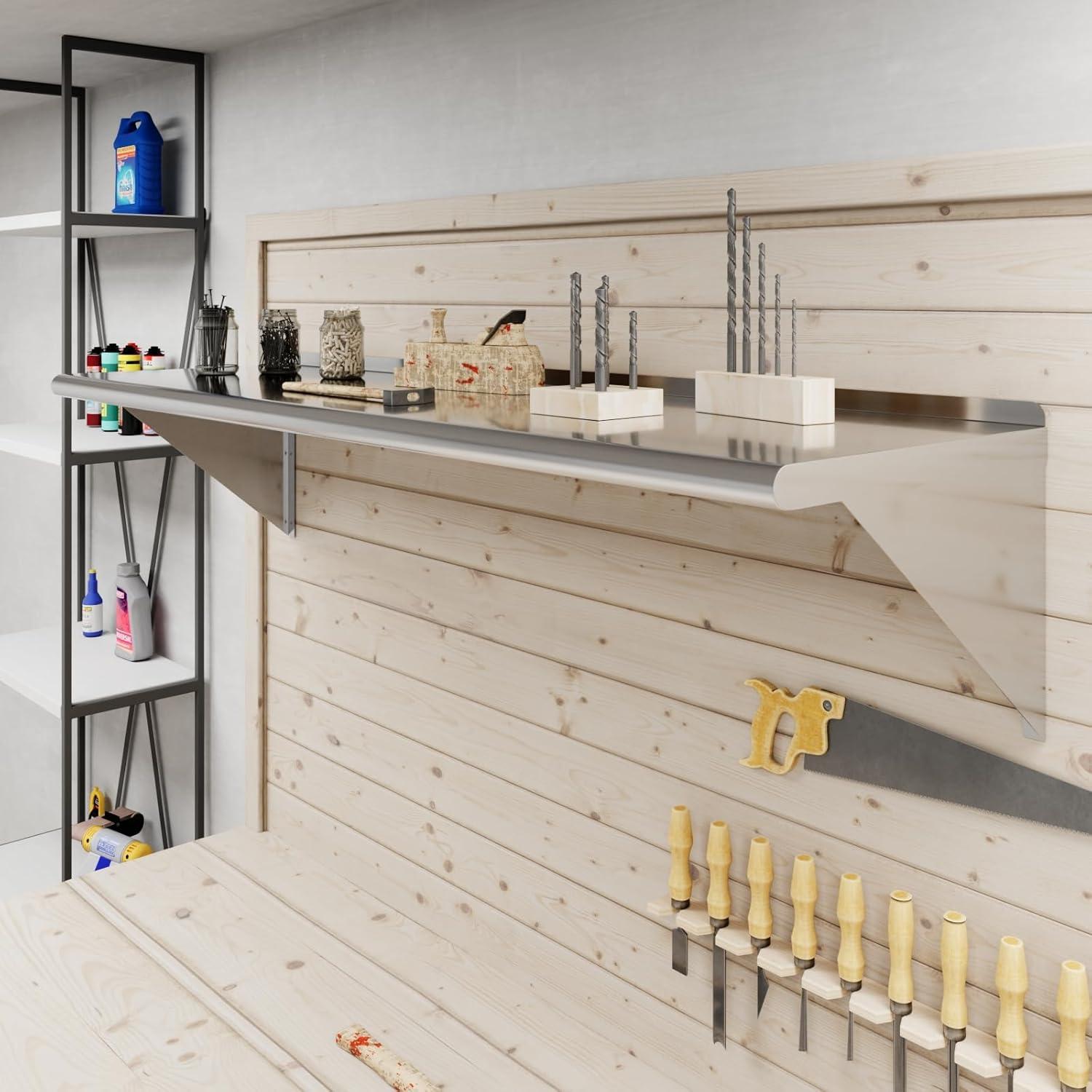 Amgood Stainless Steel Wall Mount Shelf