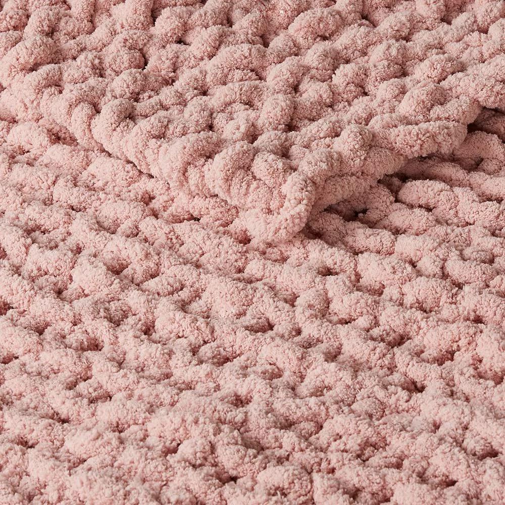 Madison Park Chenille Chunky Knit Throw