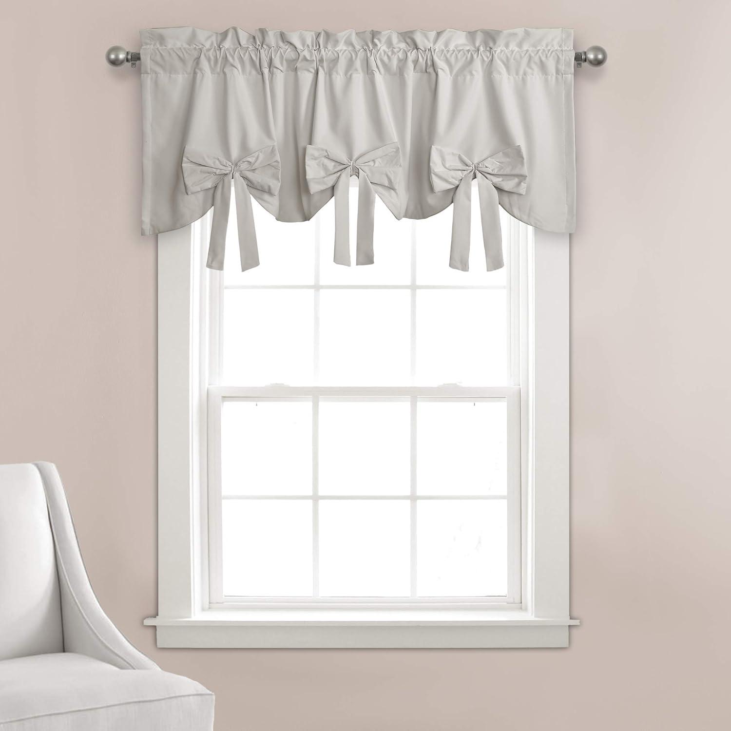 Lush Decor Melody Bow Scalloped 52'' W Window Valance