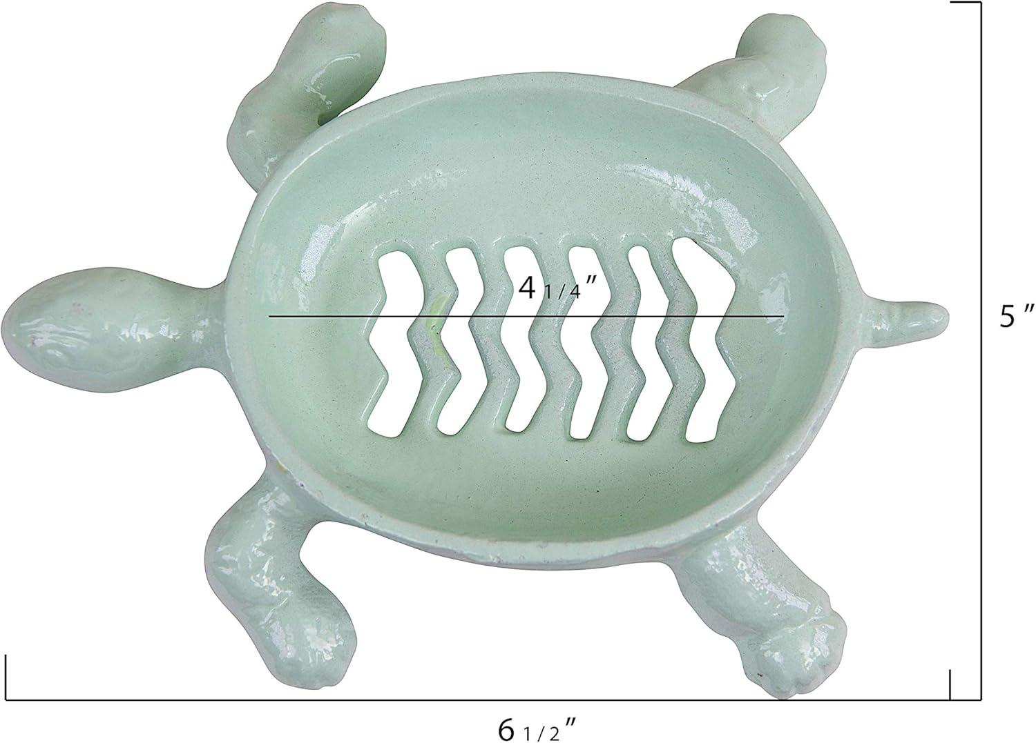 Mint Green Ceramic Turtle Soap Dish