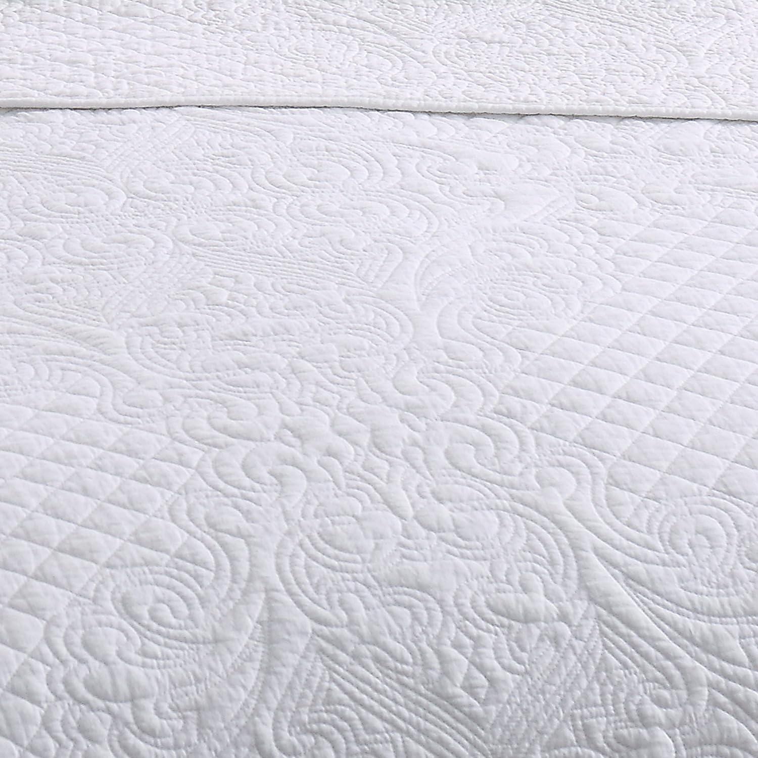 French Tile Scalloped Quilt Set Cotton Standard Quilt Set