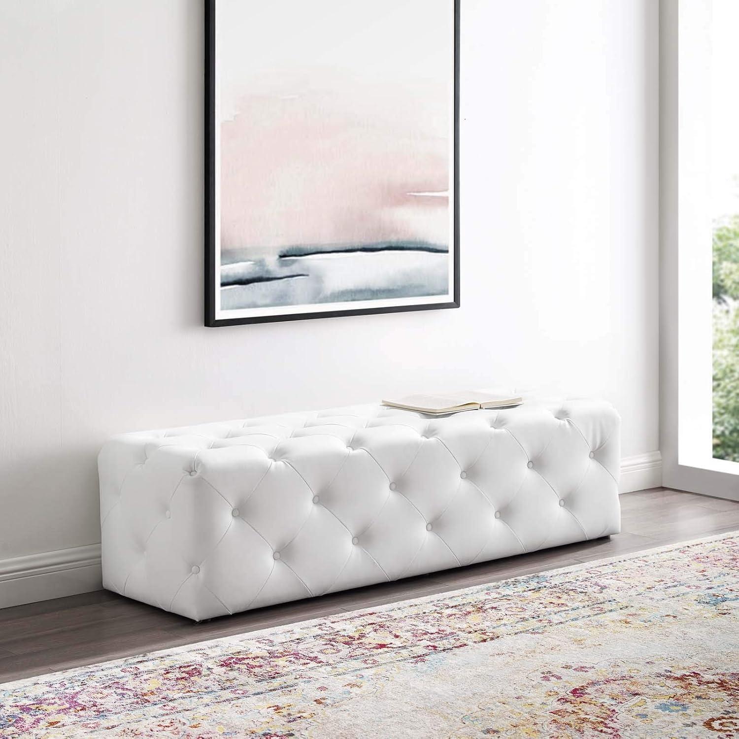 Amour Tufted Button Entryway Performance Velvet Bench by Modway