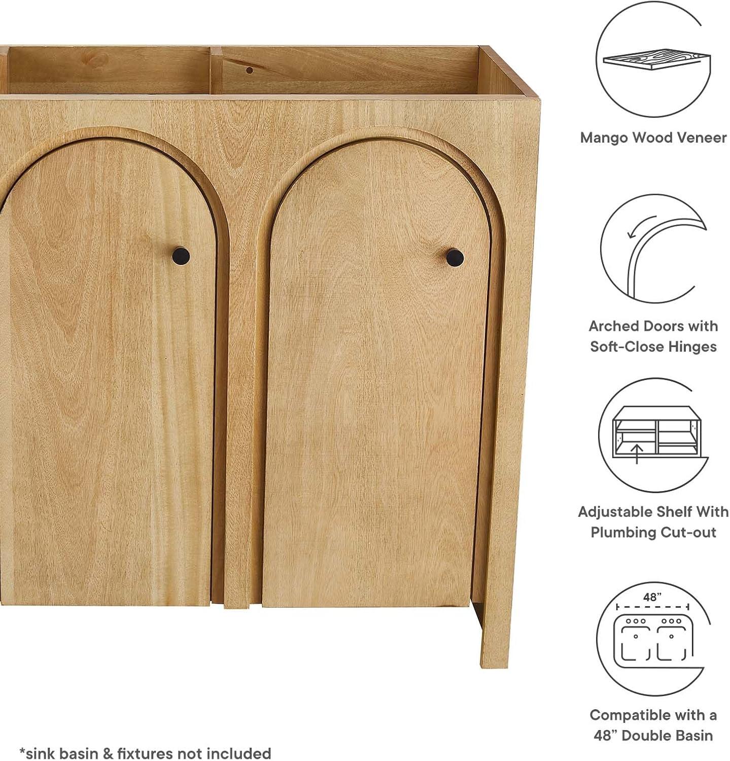 Appia 48" Oak Double Bathroom Vanity Cabinet