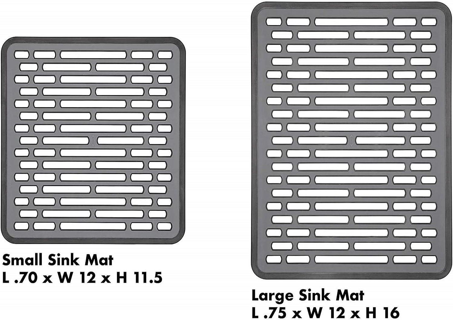 Large Gray Silicone Square Sink Mat