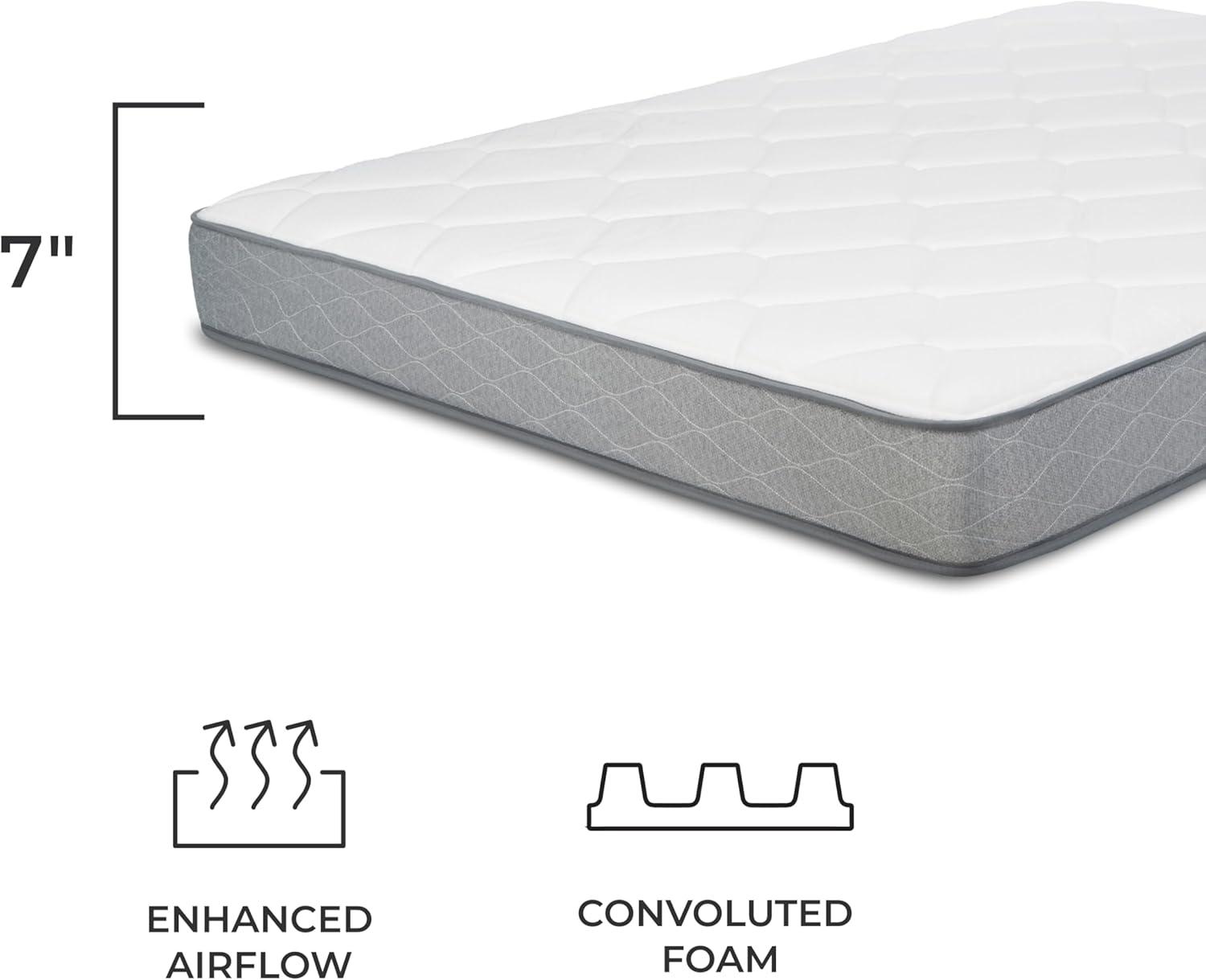 Dreamfoam Bedding Doze 7" Firm Support Foam Mattress, Twin