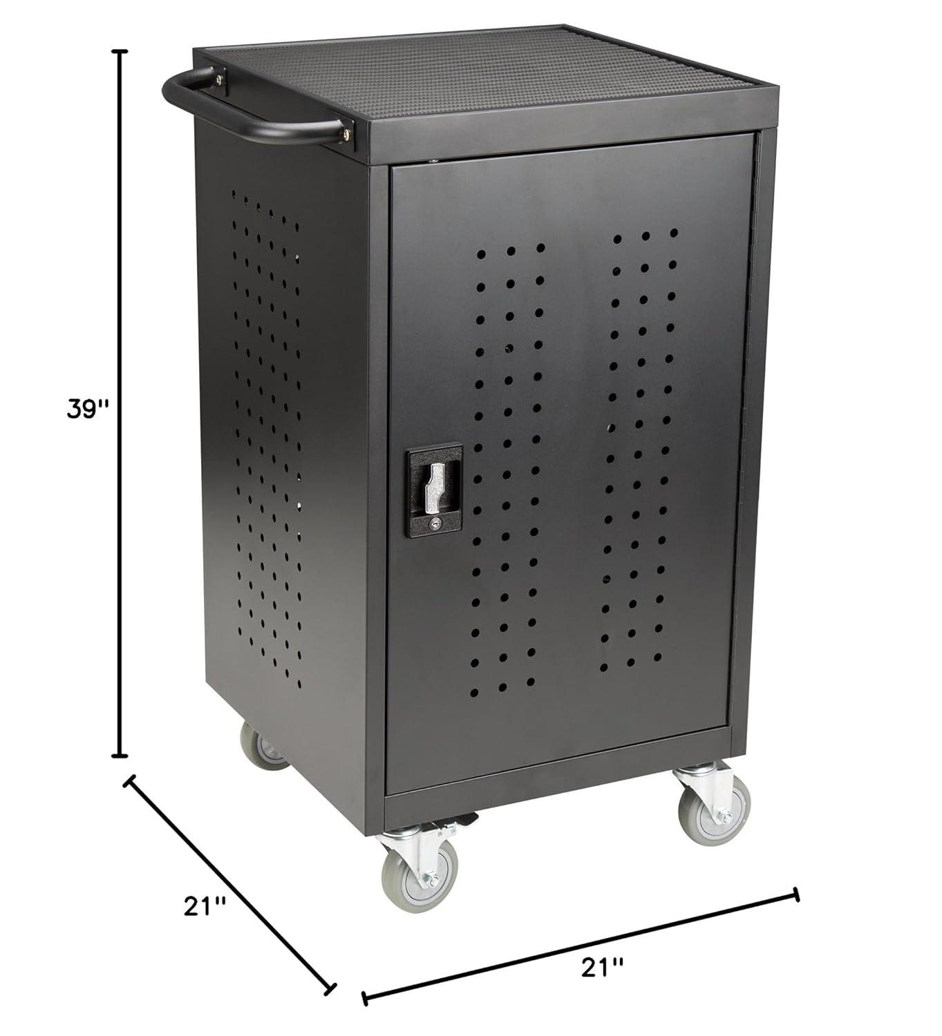 Learniture 30-Device Lockable Mobile Charging Station for Laptops and Tablets