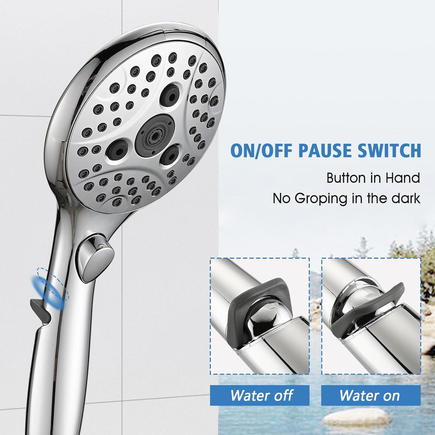 Chrome Handheld Wall Mounted Tub Spout with Diverter