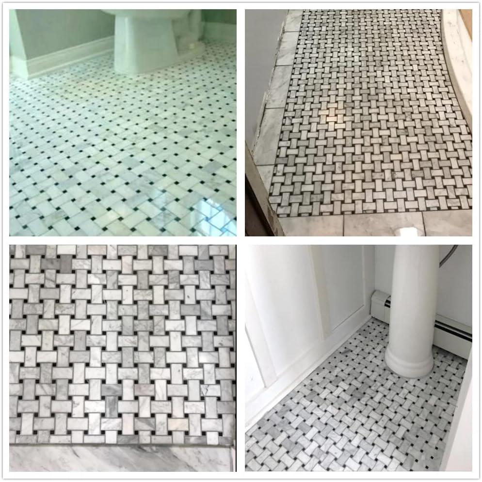 12" x 12" Marble Basketweave Mosaic Wall & Floor Tile