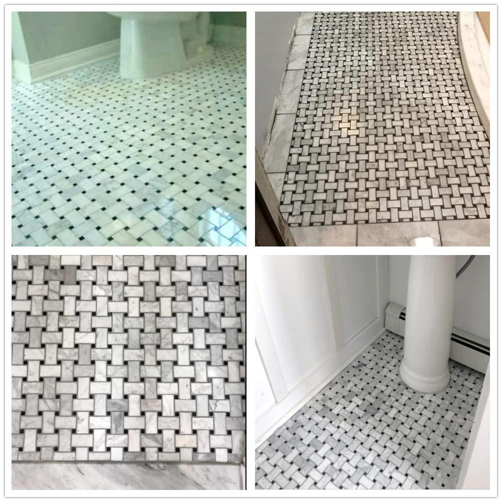12" x 12" Marble Basketweave Mosaic Wall & Floor Tile