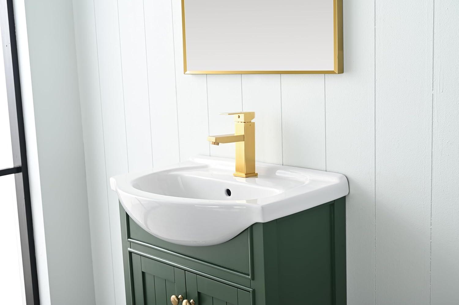 Design Element Marian 24" Single Sink Bathroom Vanity in Green
