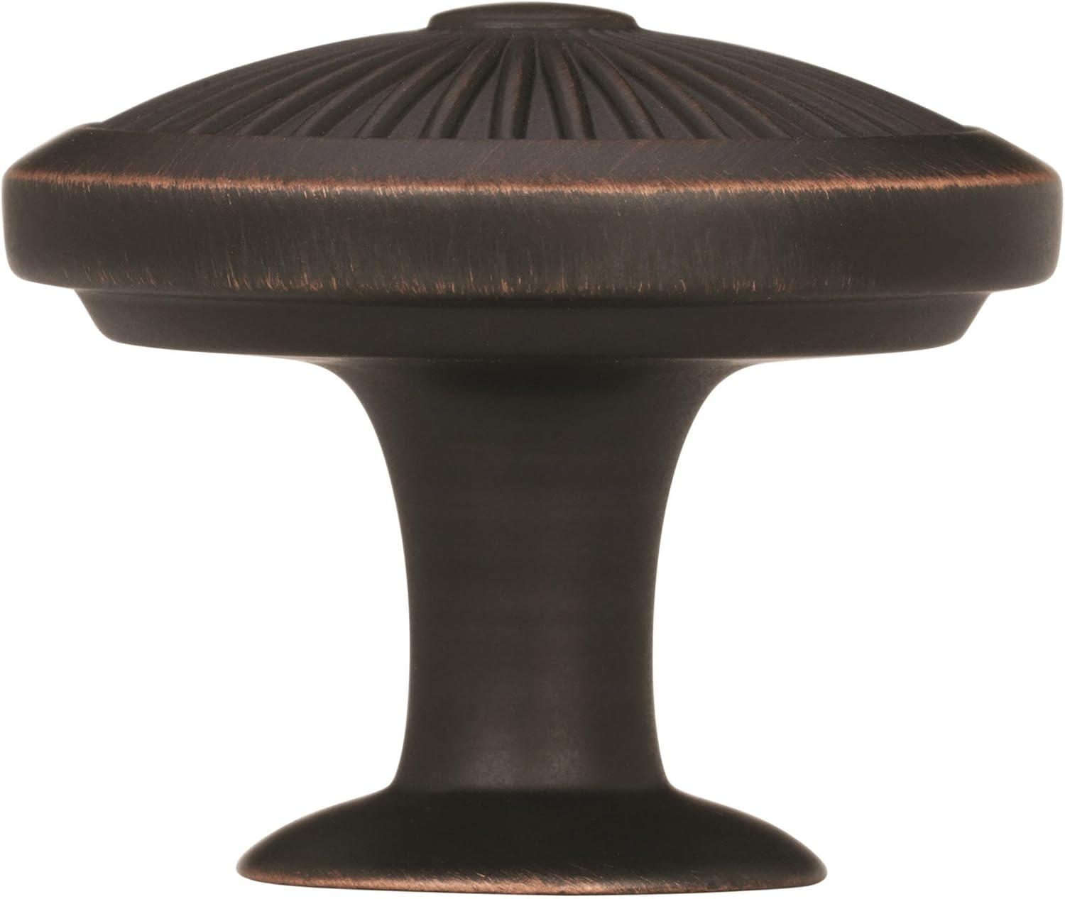 Oil Rubbed Bronze Round Cabinet Knob with Mounting Hardware